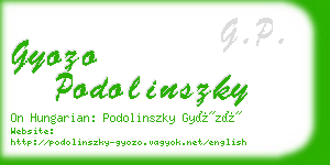 gyozo podolinszky business card